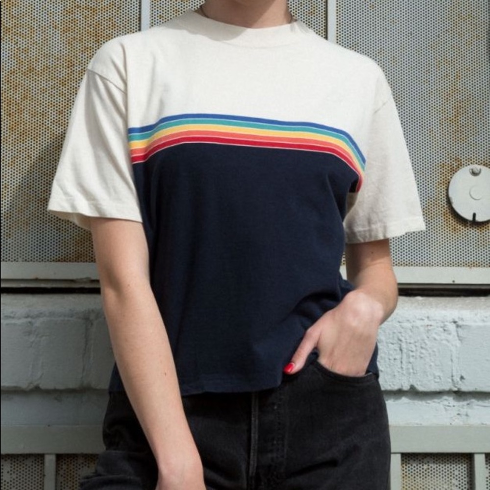 Brandy Melville Aleena Rainbow Top